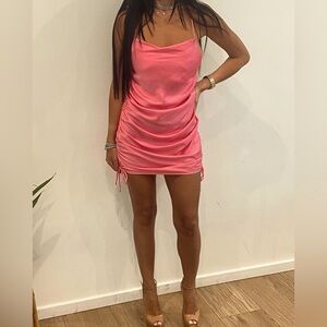 Hot pink Zara adjustable dress . Brand new with tags